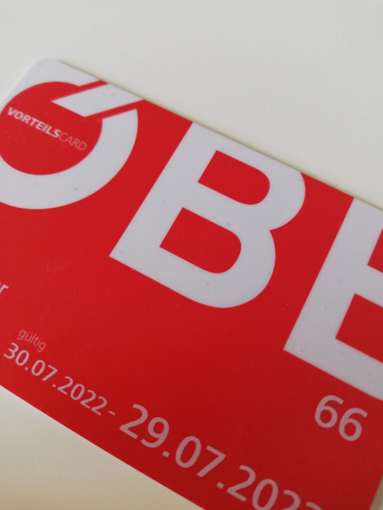 ÖBB-Vorteilscard ohne Braille