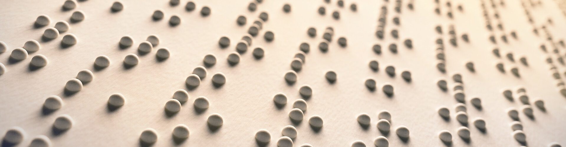 Rendering eines Blattes in Braille-Schrift